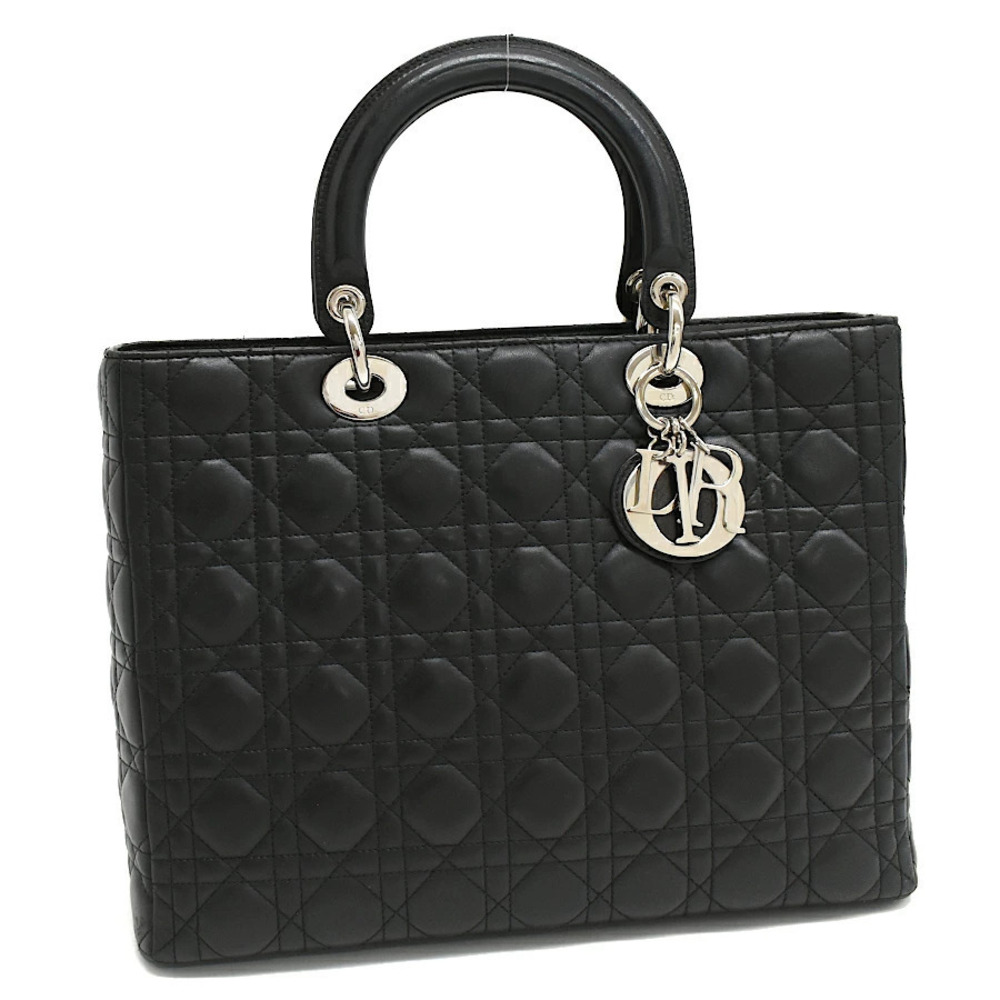 Christian Dior Lady handbag Cannage black leather
